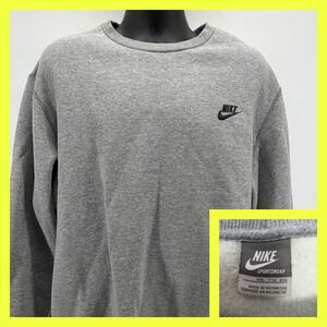 Nike Sportswear Club Fleece Crewneck Sweatshirt Grey XXL 275735-063 Mens